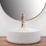 REA - Umývadlo na dosku Sami Marble 36x36 biela REA-U8703