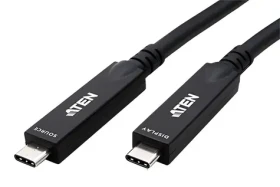 Aten UE3415F čierny / Kábel USB-C / AOC / 10Gbps / DP / PD 60W / 15m (UE3415F-AT)