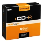 Intenso CD-R 700MB 52x / pre archiváciu dát / 10ks / slimbox (1001622)
