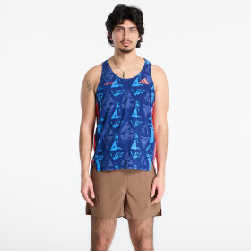 Tričko adidas Adizero Labrum Tank Top Dark Blue/ Lucid Red S