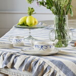 Strömshaga Kameninová misa s uškami Viola Bow Blue