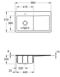 VILLEROY & BOCH VILLEROY & BOCH - Keramický drez Villeroy &amp; Boch Subway Style 50, 335201R1, White Alpin 335201R1