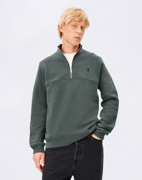Armedangels Waarlo Fleece Troyer 2682 space steel L