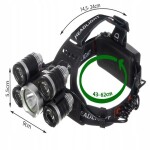 Iso Trade 16144 Čelovka LED ZOOM 5 x LED T6 CREE