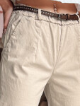 Dámske nohavice chinos s opaskom RELCIX light beige FashionStreet UY2585 L