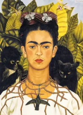 EUROGRAPHICS Puzzle Portrét Frídy Kahlo s tŕňovým náhrdelníkom