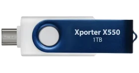 Patriot Xporter X550 1TB bielo-modrá / Flash disk / USB 3.2 Gen 1 / USB-A / USB-C (PS1TX550AAD)