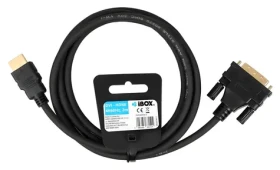 Kábel HDMI - DVI čierna / Kábel / 2 m / Full HD 1080p / konektory MM (ITVFHDDVI012)