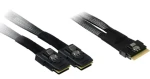 Inter-tech SAS kábel SFF-8654 - 2x SFF-8087 / Kábel / 24 Gb/s / 0,75 m (88885641)