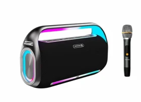 Swissten HARMONY čierna / Bluetooth reproduktor / IP54 / 200W / 18000mAh / AUX / karaoke mikrofón / BT 5.0 (52109020)