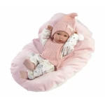 Llorens 63504 NEW BORN HOLČIČKA - realistická bábika bábätko s celovinylovým telom - 35 cm