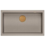 Quadron Quadron - Granitový drez Logan 110 Beige Zlaty HQD7644U4_PVDG1_U