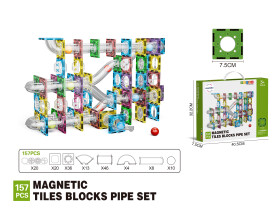 Mamido Mamido Farebná magnetická stavebnica guľôčková dráha 157 dielov MT1468