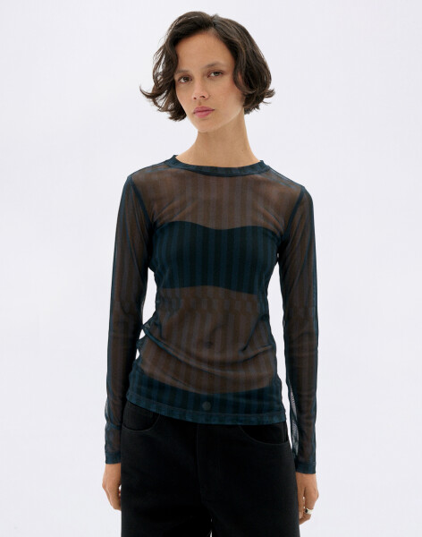 Thinking MU Esqué Blue Tere Top BLUE XS