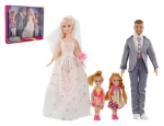 TEDDIES Bábika nevesta a ženích s rodinou