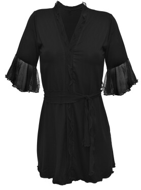 DKaren Housecoat Leda Black černá