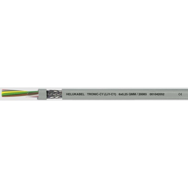 HELU 20036-1000 dátový kábel LiYCY 12 x 0.25 mm² sivá 1000 m; 20036-1000