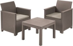 KETER EMMA BALCONY SET SMOOTH ARMS WITH CLASSIC TABLE cappuccino/piesková (246122)