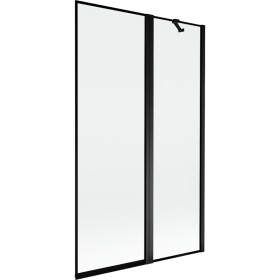 MEXEN - MIST vaňová zástena 110x150 cm 6mm f+s, čierna, okraj, pravá 8A9-110-011-70-70-P