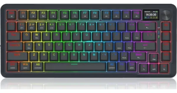 Redragon Flekact K708-RGB-PRO Lion Linear čierna / Bezdrôtová herná klávesnica / mechanická / RGB / BT / USB (K708-RGB-PRO)