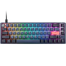 Ducky One 3 Cherry MX-Silent-Red modrá / herná klávesnica / podsvietená / mechanická / drôtová USB-C / US (DKON2167ST-SUSPDCOVVVC2)