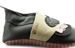 Bobux Bam Bow Charcoal barefoot capáčky 22 EUR