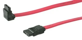 MicroConnect Prepojovací kábel SATA 7pin - SATA 7pin 90 ° uhol 0.5m ružová / SATA I (SAT15005A1)