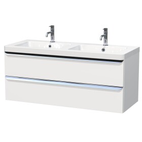 Kúpeľňová skrinka s umývadlom Naturel Pavia 120x53x49 cm biela mat chróm úchytka PAVIA3120ZCR PAVIA3120ZCR
