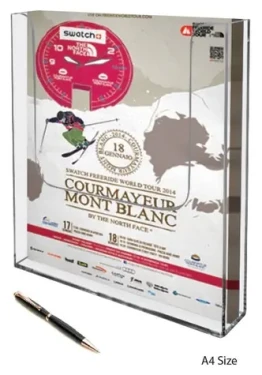 2x3 Odkladač na dokumenty A4 nástenný číry / Odkladač na dokumenty / polykarbonát / 210 x 297 mm