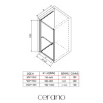 CERANO - Sprchové posuvné dvere Versaro L/P - 6 mm - čierna matná, transparentné sklo - 80x195 - zasúvacie CER-8050BD80336