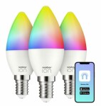 Niceboy ION SmartBulb RGB E14 6W 3ks / LED RGB / E14 / 5.5W / 470 lm / 2700-6500K / Wi-Fi (SC-E14-6W-triple-pack)