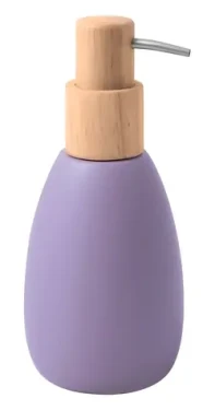 Spirella Sven dávkovač mydla matne levanduľový / polyresin / drevo / 260 ml