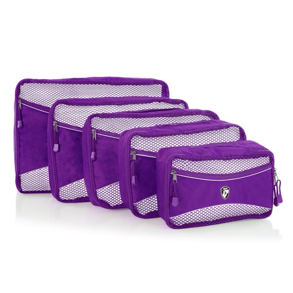 Cestovne organizery Heys Eco Packing Cube 5pc Set II Purple