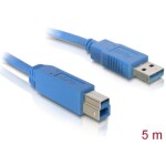 Delock USB kábel USB 3.2 Gen1 (USB 3.0 / USB 3.1 Gen1) USB-A zástrčka, USB-B zástrčka 5.00 m modrá pozlátené kontakty 82582; 82582