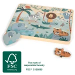 Small Foot Vkladacie puzzle so zvukom Safari