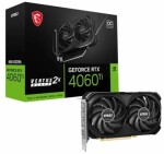 MSI GeForce RTX 4060 Ti Ventus 2X Black 8G OC / 2310 - 2580 MHz / 8GB GDDR6 / 128bit / 1x HDMI + 3x DP / 160W (8) (RTX 4060 Ti VENTUS 2X BLACK 8G OC)