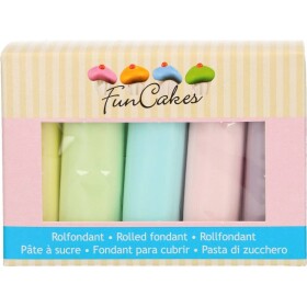 Farebné potahovacie hmoty 5x100g pastelové - FunCakes - FunCakes