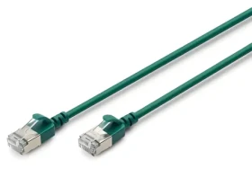 Digitus CAT 6A F/FTP Slim zelený / Patch kábel / 5m / AWG 32/7 / 10 Gbit/s / PoE+ (DK-1632-A-050S-G)