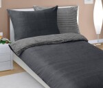 Obliečky MIKROFLANEL 95/916 140x200,70x90 šedý prúžok