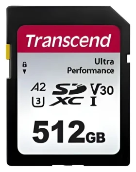Transcend 340S SDXC 512GB / Pamäťová karta / Class 10 / UHS-I U3 / V30 / A2 (TS512GSDC340S)