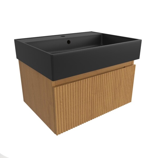 Kúpeľňová skrinka s umývadlom SAT Evolution 58x30x44, 5 cm dub medový mat SATEVO60DMU2B SATEVO60DMU2B