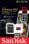 SanDisk Extreme Pre microSDXC 64GB / UHS-I U3 V30 / čítanie: 170 MBs / zápis: 90MBs / vhodné pre 4K (SDSQXCY-064G-GN6MA)