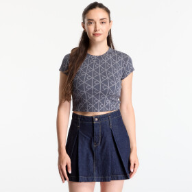 Tričko Calvin Klein Jeans A- Monologo Baby Tee Ebony S