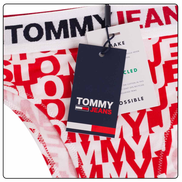 Tommy Hilfiger Jeans Tangá UW0UW0355609U Červená/biela