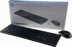 HP HP 235 Wireless Mouse and Keyboard Combo - Full-size (100%) - RF Wireless - Black - Mouse included