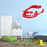 Veselá Stena Samolepka Auto Mustang Farba: biela, Veľkosť: 100 x 62 cm