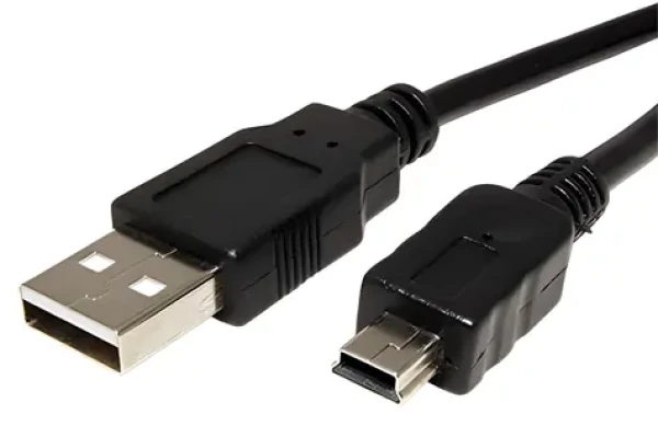 OEM USB kábel USB-A - Mini USB 5pin čierny / Kábel / USB 2.0 / M/M / 0,15 m (11.92.8710)