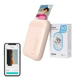 Liene Pearl ružová / Mobilná fototlačiareň / technológia Zink / formát 2x3" / Bluetooth 5.0 (KW001-65023)