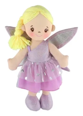 TEDDIES Handrová bábika víla Fialka 40 cm