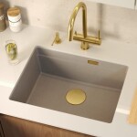 Quadron - Granitový drez Logan 100 Beige Meď HQJ6045U4_PVDC1_U